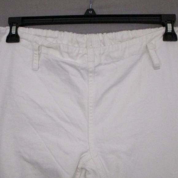 Adidas Pants Men White Active Elastic Drawstring Straight Judo Wrestling 170cm - Picture 7 of 8